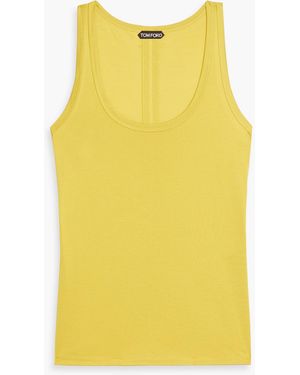 Tom Ford Silk-Jersey Tank - Yellow
