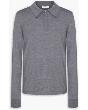 Sandro Pullover aus einer wollmischung mit polokragen - Grau