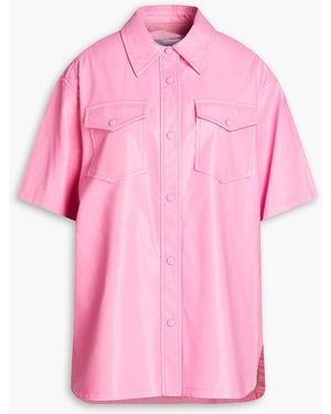Stand Studio Norea Oversized Satin Shirt - Pink