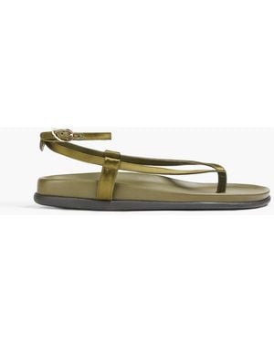 Ancient Greek Sandals Saloni Satin Sandals - Green