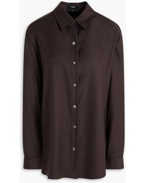 Theory Hemd aus woll-flanell - Braun