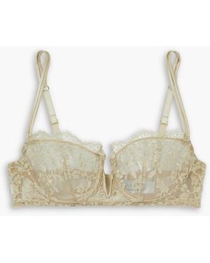 I.D Sarrieri Grace Embroidered Tulle Underwired Bra - White