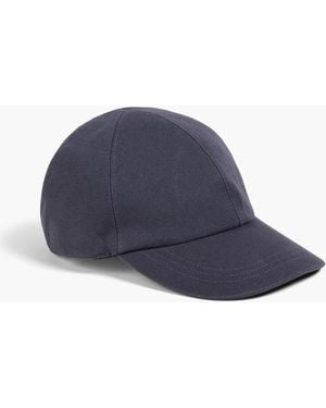 Dior Logo-Embroidered Cotton-Canvas Baseball Cap - Blue