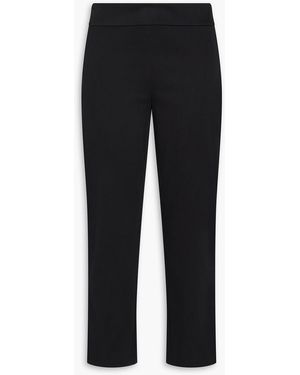STAUD Hunter Cropped Cotton-Blend Twill Tapered Pants - Black