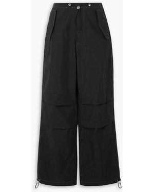 Dion Lee toggle Parachute Cotton-blend Gabardine Straight-leg Cargo Trousers - Black