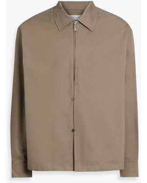 LE17SEPTEMBRE Cotton-blend Twill Overshirt - Brown