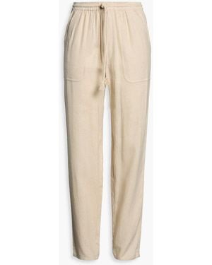 Isabel Marant Viamo Silk Tapered Trousers - Natural