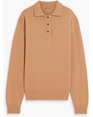 LE17SEPTEMBRE Knitted Polo Jumper - Natural