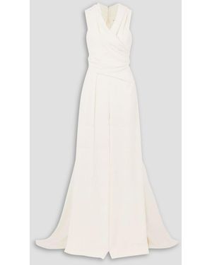 Talbot Runhof Drapierter jumpsuit aus crêpe - Weiß
