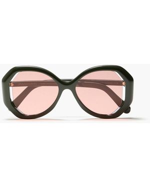 Zimmermann Hexagon-Frame Acetate Sunglasses - Green