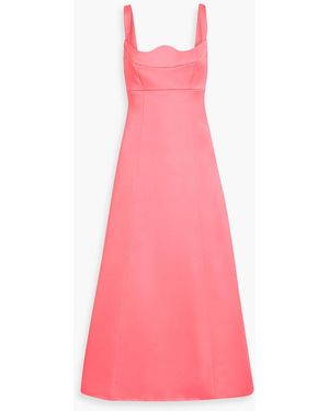 LEO LIN Odette Satin Midi Dress - Pink