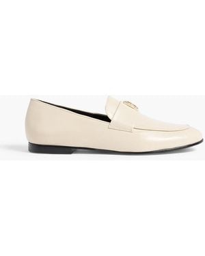 Anine Bing Corrine Embellished Leather Loafers - White