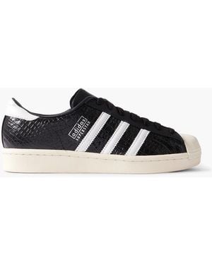 adidas Originals Superstar Vintage Croc-Effect Leather Trainers - Black
