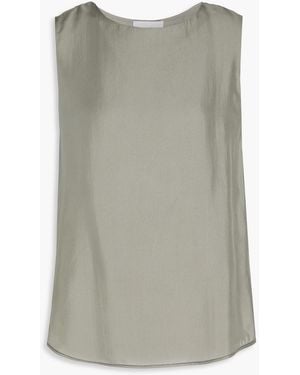 Fabiana Filippi Silk Crepe De Chine Top - Grey