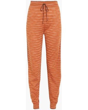 Missoni Mélange Stretch-Knit Tapered Pant - Orange