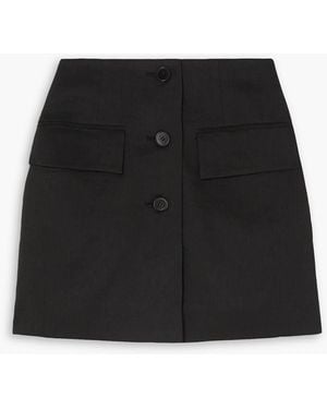 LVIR Linen-blend Mini Skirt - Black