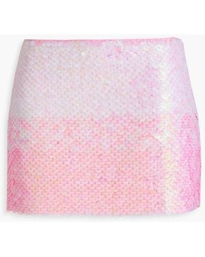 retroféte Embellished Satin Mini Skirt - Pink