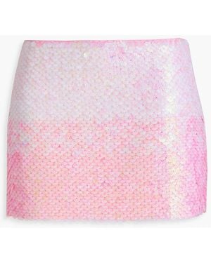 retroféte Embellished Satin Mini Skirt - Pink