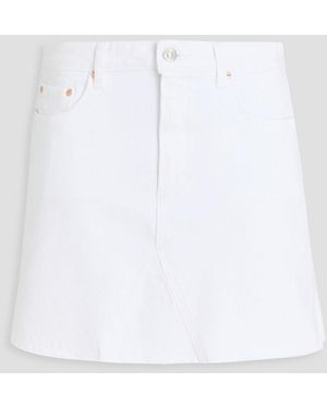 PAIGE Jessie Denim Mini Skirt - White