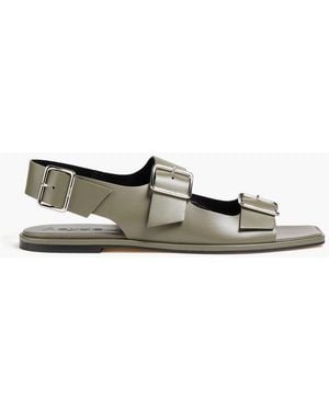 Aeyde Thekla Leather Slingback Sandals - Green