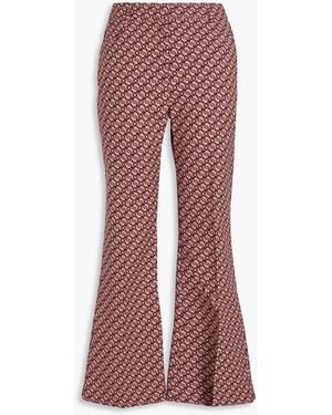 Stella McCartney Wool-blend Jacquard Flared Pants