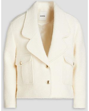 Sandro Brushed Tweed Blazer - Natural