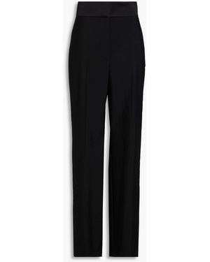 McQueen Wool Straight-Leg Trousers - Black