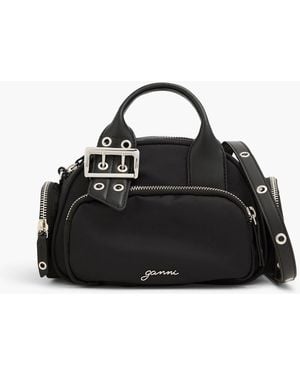 Ganni Bucky Polochon Embellished Shell Tote - Black