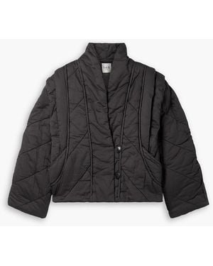 Sea Stan Quilted Padded Cotton Jacket - Black