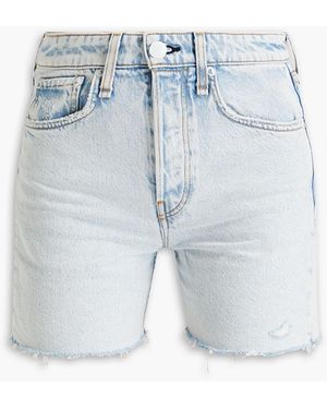 Rag & Bone Maya jeansshorts in distressed-optik - Blau