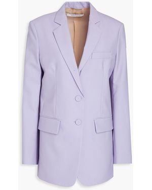 Another Tomorrow Wool-crepe Blazer - Purple