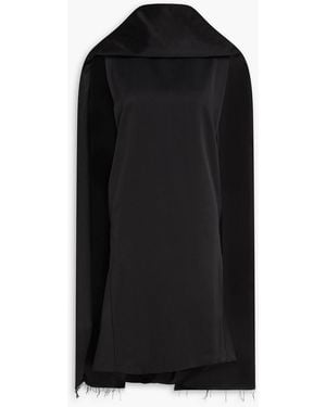 TOTEME Cape-effect Satin Dress - Black