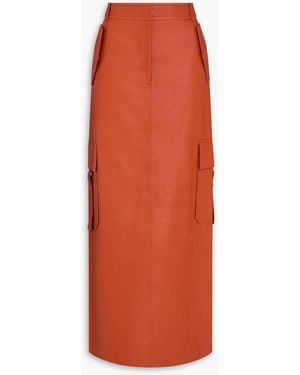 Zimmermann Leather Maxi Skirt - Orange