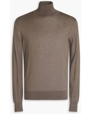 Dolce & Gabbana Cashmere And Silk-Blend Turtleneck Jumper - Brown
