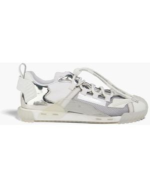 Dolce & Gabbana Sneakers aus jacquard und verspiegeltem leder - Mettallic