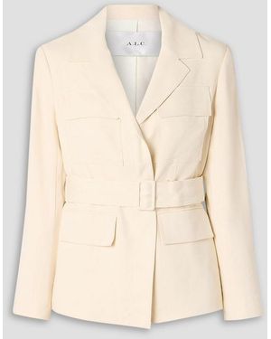 A.L.C. Savannah Belted Linen-blend Twill Jacket - Natural