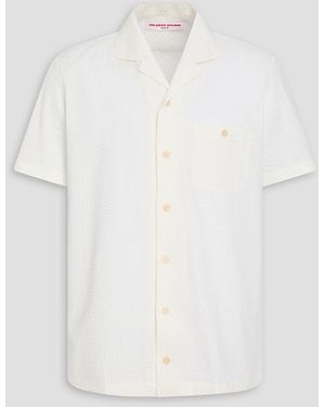 Orlebar Brown Hibbert Cotton-Seersucker Shirt - White
