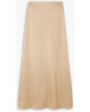 Esse Studios Gilded Satin Maxi Skirt - Natural