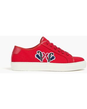 Fusalp Sneakers aus canvas mit applikationen - Rot