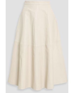Rohe Leather Midi Skirt - Natural
