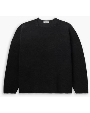 Fear Of God Logo-Appliquéd Ribbed Wool Jumper - Black