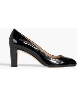 Stuart Weitzman Vida 75 Patent-Leather Pumps - Black