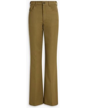 The Attico Wool-Twill Flared Trousers - Green