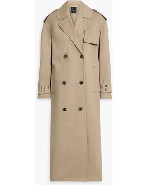 Theory Cotton-Blend Gabardine Trench Coat - Natural