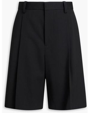 Jil Sander Pleated Wool Shorts - Black