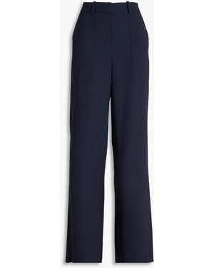 Veronica Beard Cole Twill Flared Trousers - Blue
