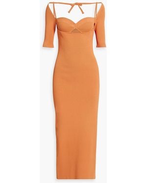 Altuzarra Mareen Cutout Ribbed-knit Maxi Dress - Orange