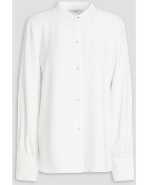 Vince Gathered Crepe Shirt - White