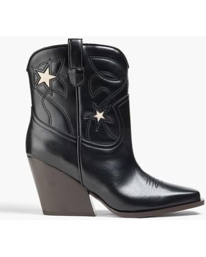 Stella McCartney Embroidered Cowboy Boots - Black