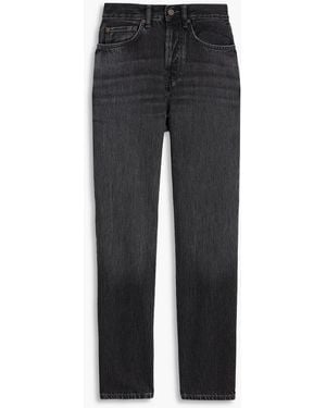Acne Studios Cropped High-Rise Slim-Leg Jeans - Black